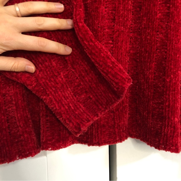 Vintage Northern Reflections oversized red chenille sweater - Picture 6 of 11